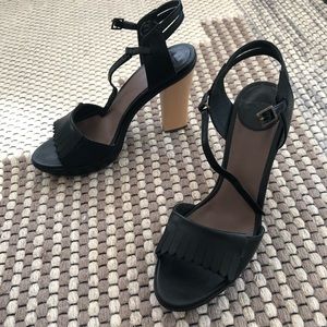 Camper leather black heels size40